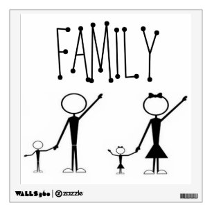 Custom Wall Decal/Stick Figure Happy Sticker