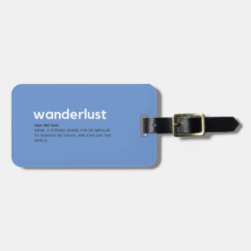 Custom Wanderlust Map Luggage Tag