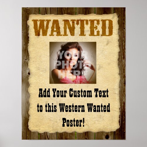 Custom Wanted Poster Old_Time Photo Posters