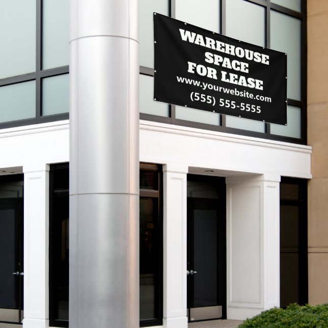 Custom Warehouse Space Lease Banner (Outside Building)