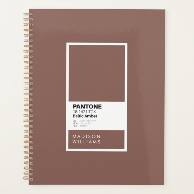 Custom Warm Brown Notebook | Personalized  (Front)