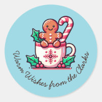 Custom Warm Wishes Holiday Gingerbread Cookie