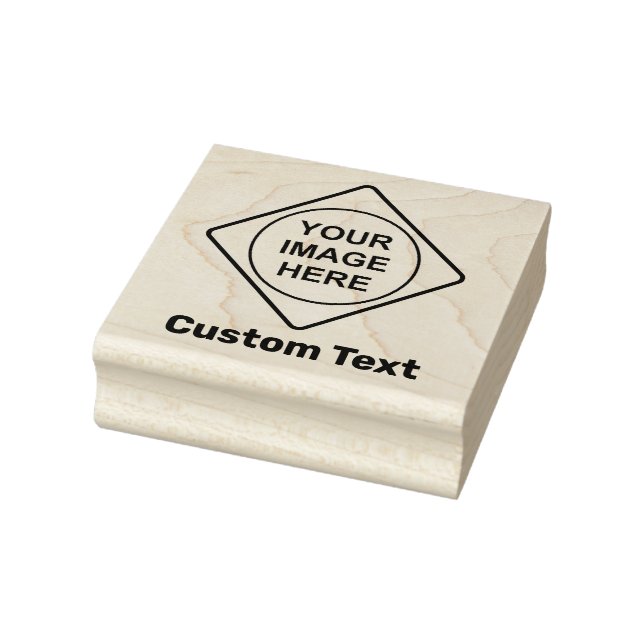 Custom Warning Diamond Sign Rubber Stamp (Stamp)