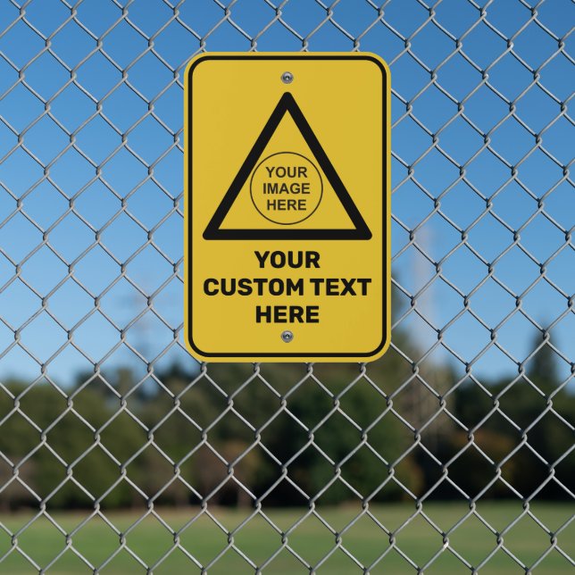 Custom Warning Triangle Sign (In Situ(Fence))