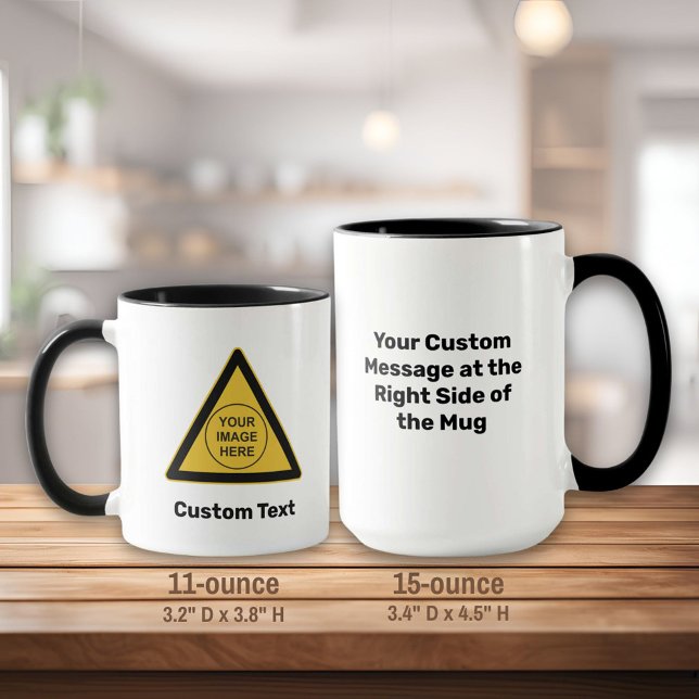 Custom Warning Triangle Sign Mug (Creator Uploaded)