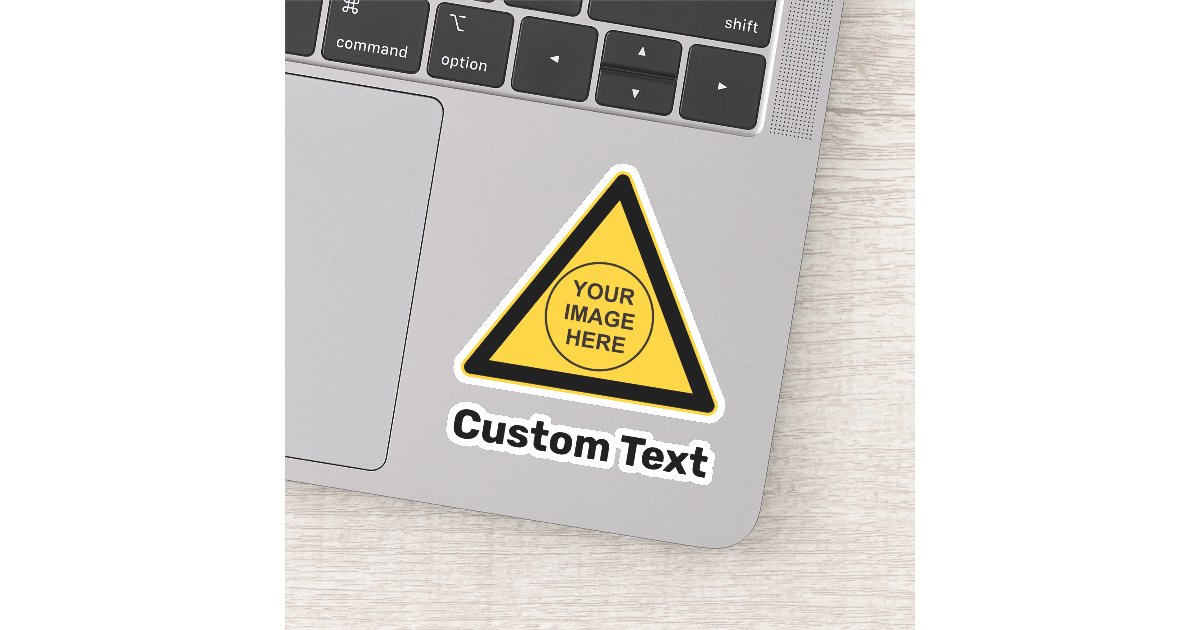Triangular Caution Sticker Custom Warning Triangle Sign Sticker | Zazzle