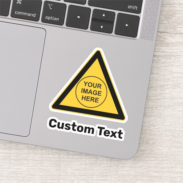 Custom Warning Triangle Sign Sticker (Detail)