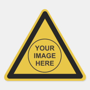 Custom Warning Triangle Sign Sticker