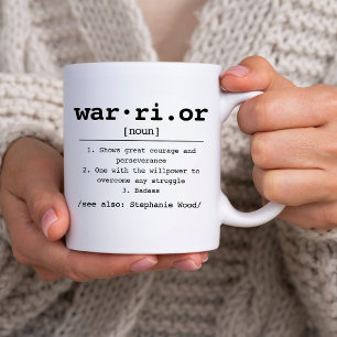 Custom Warrior, Alcohol Addiction, Cancer Survivor Coffee Mug