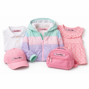 Custom Washable Floral School Clothing Labels