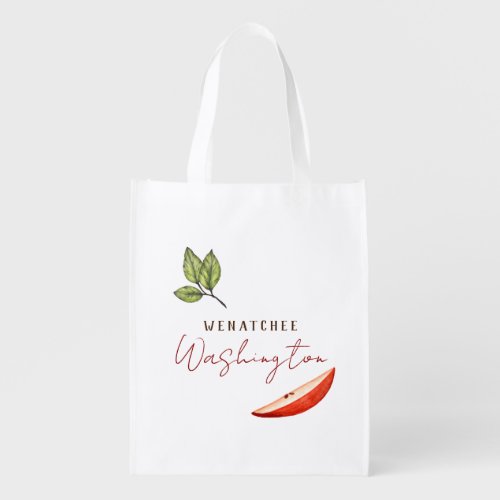 Custom Washington Apple Reusable Grocery Bag