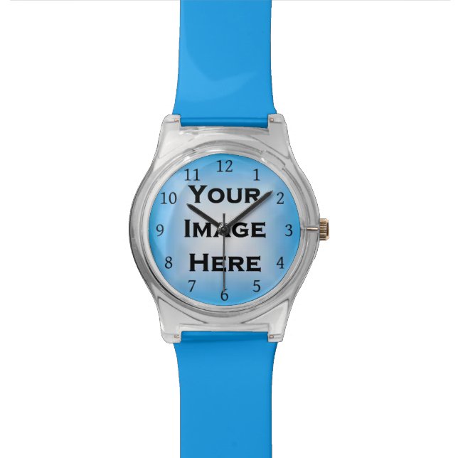 Custom Watch With Thin Black Numbers (Close Up)