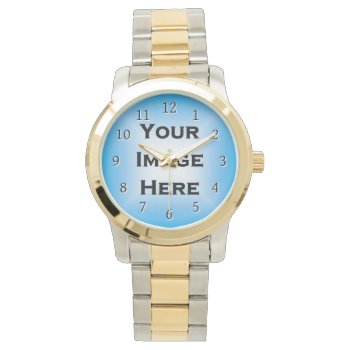 Custom Watch With Thin Black Numbers Drop Shadow by stuffyoumake at Zazzle