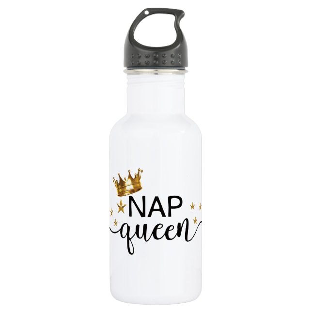 Custom Water Bottle (18 oz), White (Front)