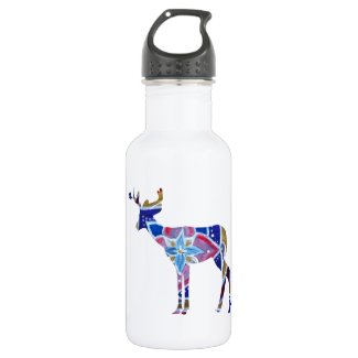 Custom Water Bottle (532 ml) Mandala Deer