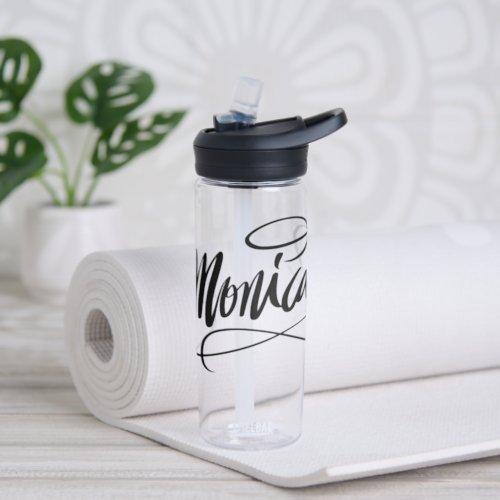 Custom water bottle gift with name Monica