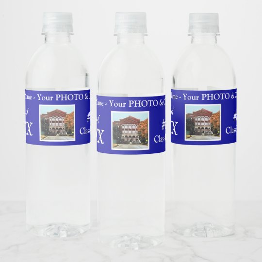 Custom Water Bottle Labels, Class Reunion Water Bottle Label | Zazzle.com