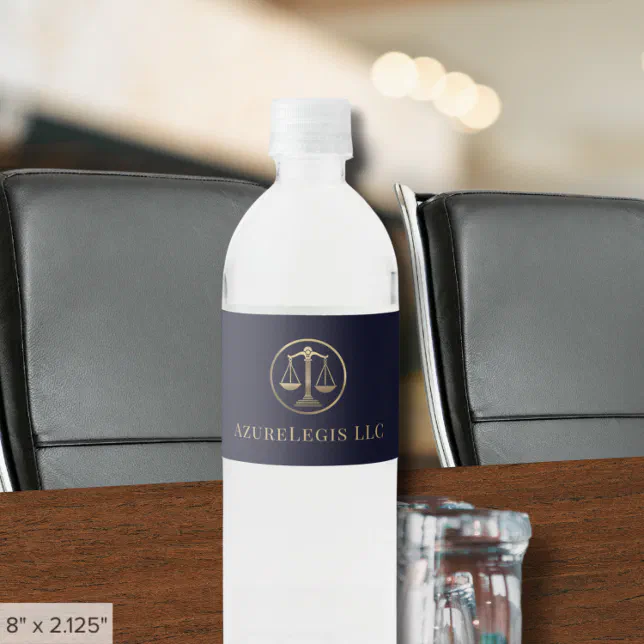 Custom Water Bottle Labels for Law Office - Product | North Red Vine