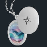 Custom Watercolor Blue Ocean Wave Photo with Name Locket Necklace<br><div class="desc">Custom Watercolor Blue Ocean Wave Photo with Name Watercolor Blue White Ocean Wave Custom Photo Name Experience the beauty of the ocean with our hand-painted personalized Watercolor Blue White Ocean Wave collection. Customize your favorite products, including keychains, canvas prints, wall art posters, locket necklaces, t-shirts, watches, clocks, and more, with...</div>