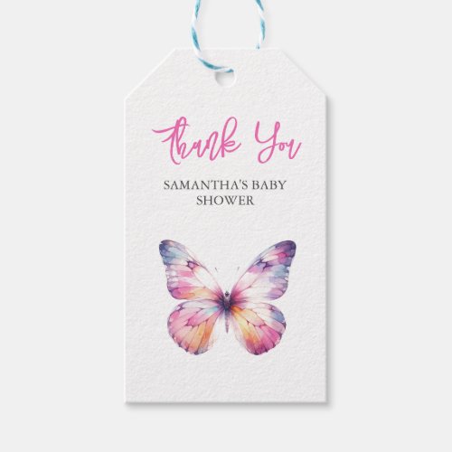 Custom Watercolor Butterfly Tags