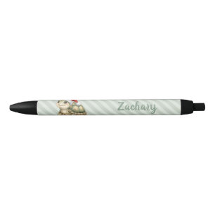 Custom Watercolor Christmas Tortoise Santa Hat Pen