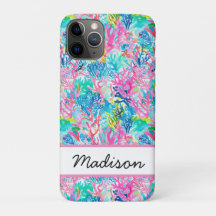 Custom Watercolor Coral Reef Tropical iPhone Case