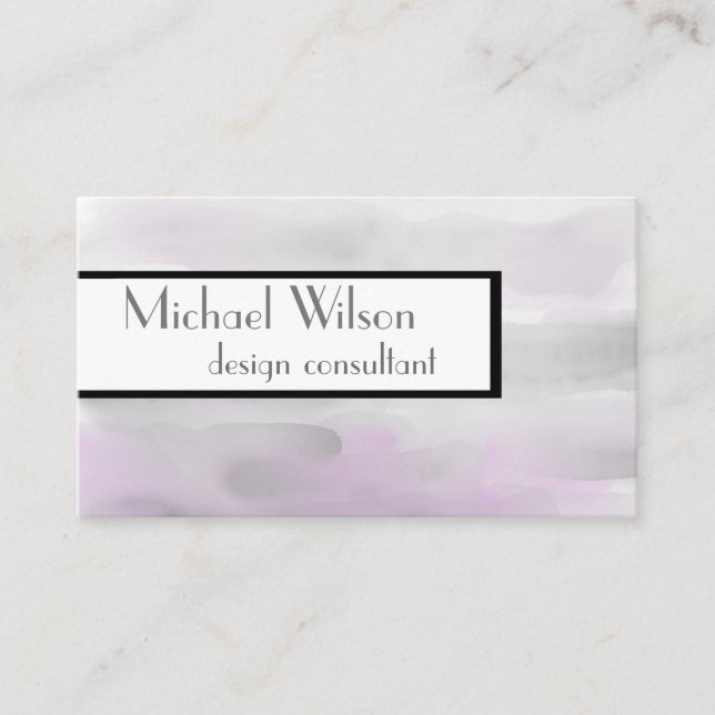 custom watercolor design business cards template (Front)