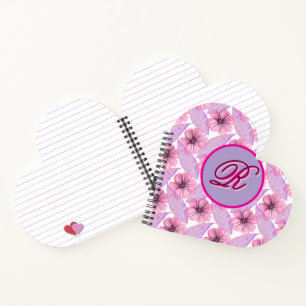 Custom Watercolor floral pattern  Poster Notebook