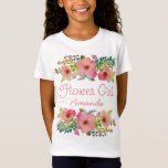 Custom watercolor floral T-Shirt<br><div class="desc">Personalized hand drawn flowers. Personalized girly tee</div>