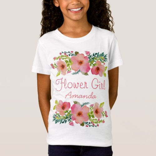 Custom watercolor floral T_Shirt