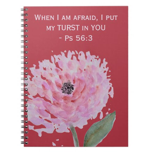 Custom watercolor flower _ 2024 year text notebook