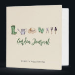 Custom Watercolor Gardening Journal Plant Planner 3 Ring Binder<br><div class="desc">Fully customizable garden planner,  gardening journal or plant journal to keep track of seeds,  plants,  flower bed organization and more. All colors can be changed in the design tool if you want!</div>
