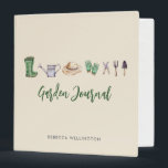 Custom Watercolor Gardening Journal Plant Planner 3 Ring Binder<br><div class="desc">Fully customizable garden planner,  gardening journal or plant journal to keep track of seeds,  plants,  flower bed organization and more. All colors can be changed in the design tool if you want!</div>