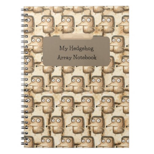 Custom Watercolor Hedgehog Array Notebook