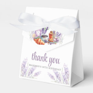Custom Watercolor Lavender Birthday Brunch Favor Boxes