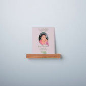 Custom Watercolor Lavender Memorial Keepsakes Card Picture Ledge (Wall)