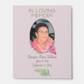 Custom Watercolor Lavender Memorial Keepsakes Card Picture Ledge (Photo)