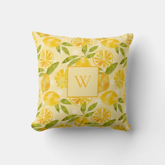 Custom Watercolor Lemon Slice Yellow Summer