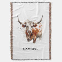 Custom Watercolor Longhorn Western Ranch Art