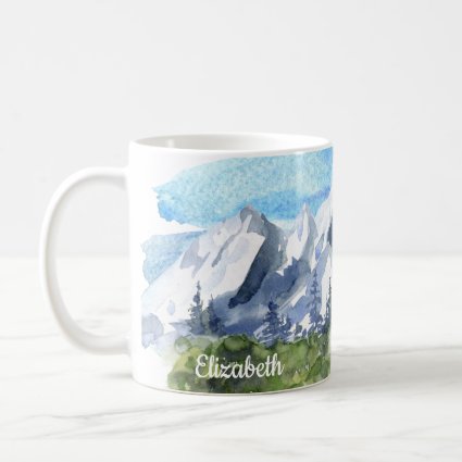 Custom Watercolor Mountain 