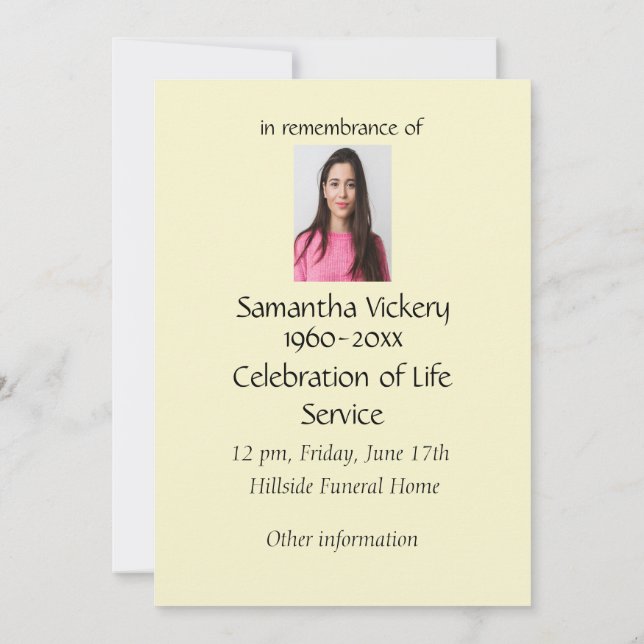 Custom Watercolor Sunflower Garden Flower Invitation (Back)