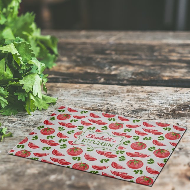 Custom Watercolor Tomatoes  Cutting Board (Creator Uploaded)
