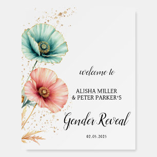 Custom Watercolor Welcome Sign for Gender Reveal