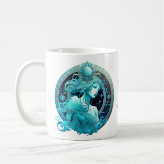 Custom Watercolor Zodiac - Aquarius Coffee Mug
