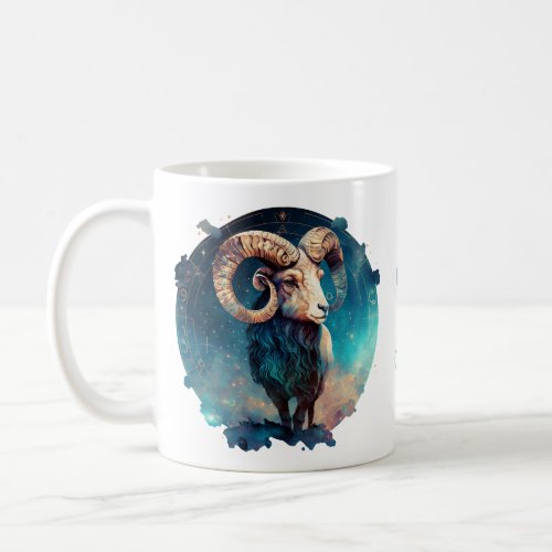 Custom Watercolor Zodiac _ Aries Coffee Mug