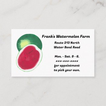 Custom Watermelon Business Cards by Cherylsart at Zazzle