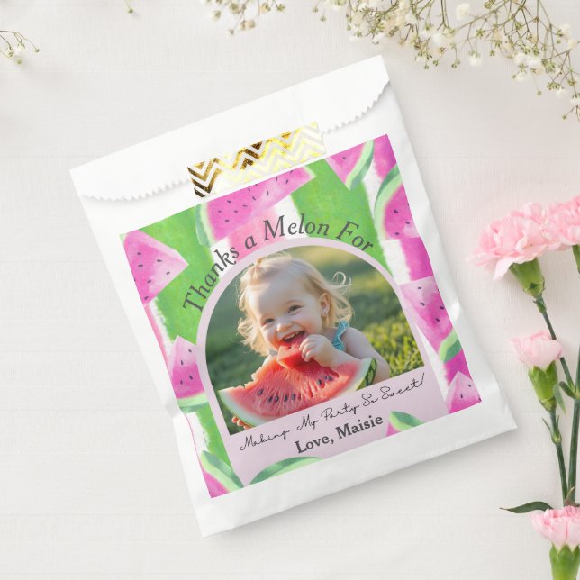 Custom Watermelon Photo Favor Bags (Sealed)