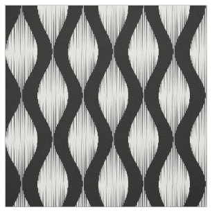 Custom wavy Ikat pattern fabric DIY textile print