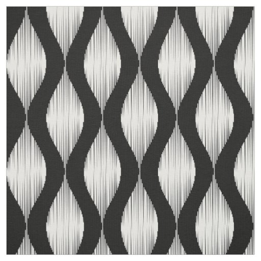 Custom wavy Ikat pattern fabric DIY textile print