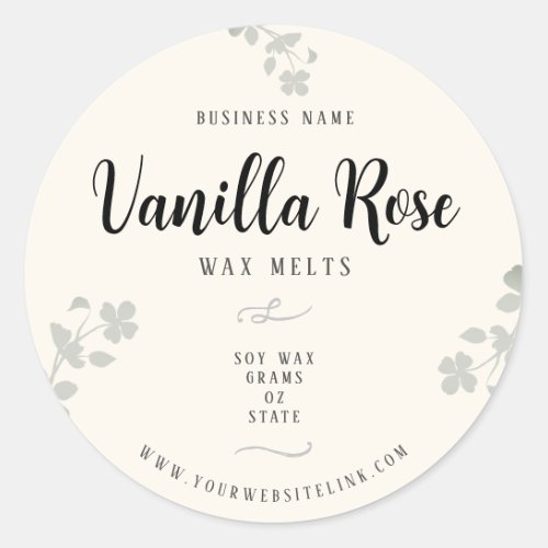 Custom Wax Melt Botanical Farmhouse Labels